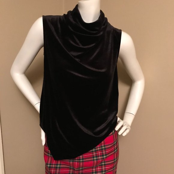 NWT Halston Black Sleeveless Top - Picture 2 of 10